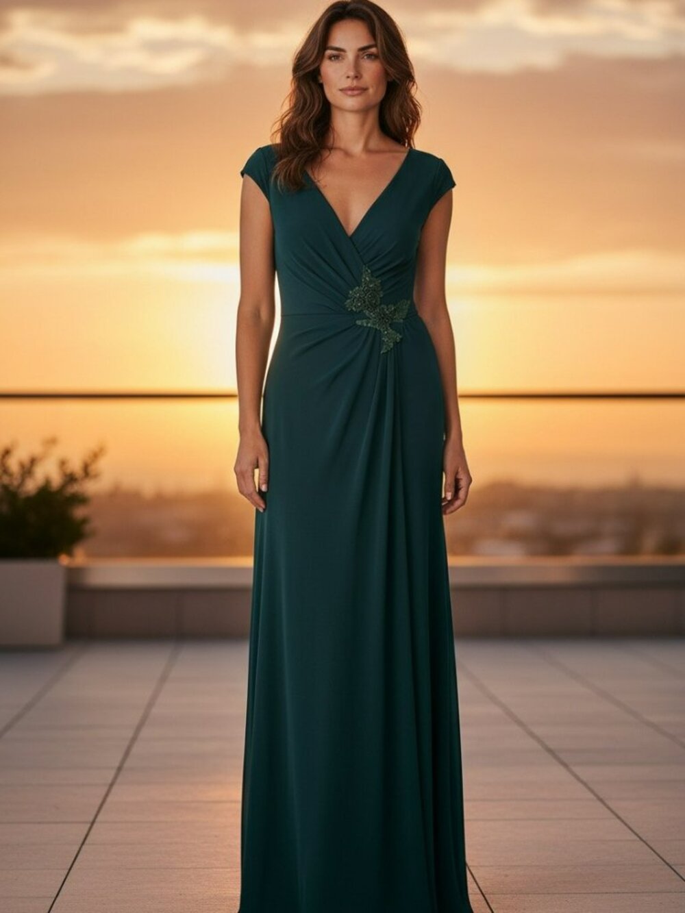 Azazie Emerald Green Formal Wedding Dress HOSTS PICK!